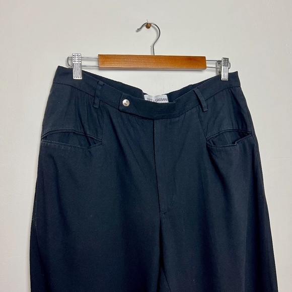 Vintage DOLCE and CABBANA Made in Italy Black High Waist Straight Trousers Pants - Picture 3 of 13